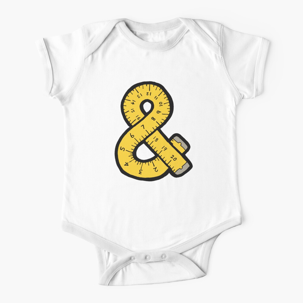 Ampersand Measuring Tape Short Sleeve Baby One-Piece