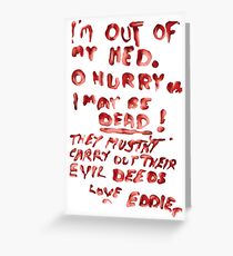 Eddie's Note to Dr. Scott Greeting Card