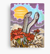 the rites of spring. (mating snakes) Leinwanddruck
