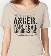 Spaced | Anger. Pain. Fear. Aggression. Women's Relaxed Fit T-Shirt