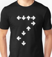 In the Groove: White Arrows Unisex T-Shirt