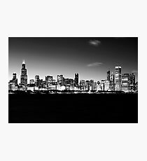 B&W Chicago Skyline Photographic Print