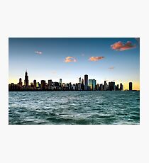 Chicago Skyline Sunset Photographic Print