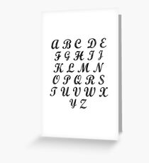 Alphabet Greeting Card