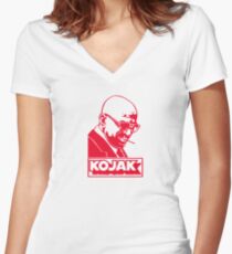 KOJAK Women's Fitted V-Neck T-Shirt