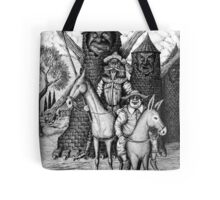 Cojines «Dibujo de pluma de tinta Don Quijote y Sancho Panza» de