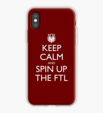 Keep Calm and Spin Up The FTL (Red) iPhone Case