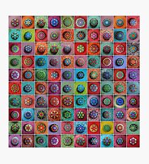 Jewel Drop Mandala Mosaic Photographic Print