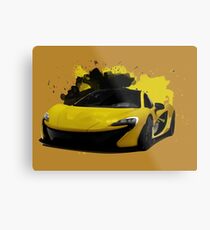 Yellow Splatter Metal Print