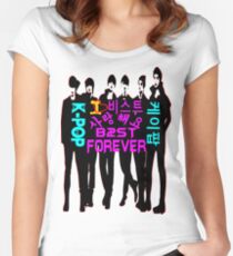 ♥♫I Love B2ST Forever Splendiferous K-Pop Clothes & Stickers♪♥ Women's Fitted Scoop T-Shirt