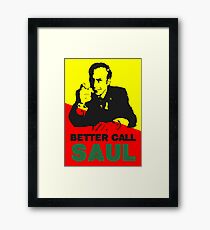 Better Call Saul (Red/Yellow) Framed Print