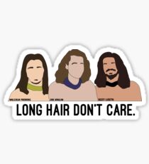 Long Hair Don't Care OLD VERSION Sticker