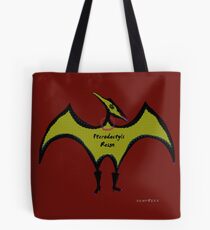 Pterodactyls Reign Red and Green Tote Bag