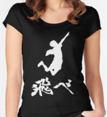 Haikyuu Hinata Tobe(FLY) WHITE Women's Fitted Scoop T-Shirt
