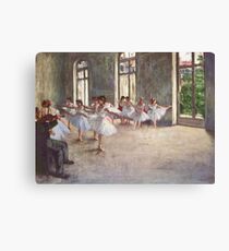 Edgar Degas French Impressionism Oil Painting Ballerinas Rehearsing Canvas Print