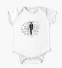 A spider at the center of a web One Piece - Short Sleeve