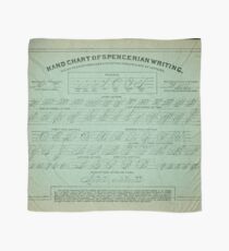 Hand Chart of Spencerian Writing Scarf