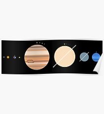Minimalistisches Sonnensystem Poster