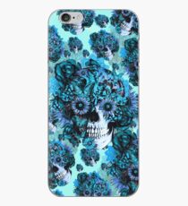 Vinilo o funda para iPhone Blue grunge ohm skull.