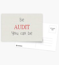 Motivations-Phrase: Seien Sie Audit, das Sie sein können Postkarten