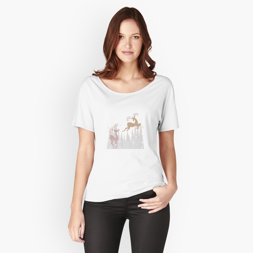 Christmas Deer Relaxed Fit T-Shirt