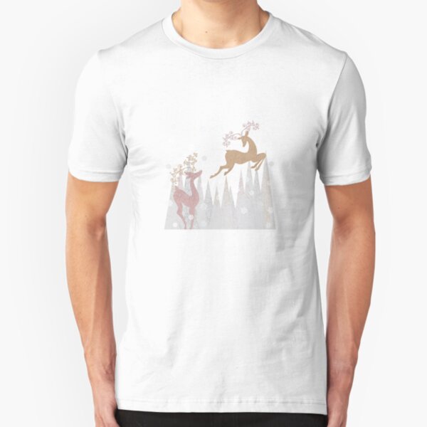 Christmas Deer Slim Fit T-Shirt