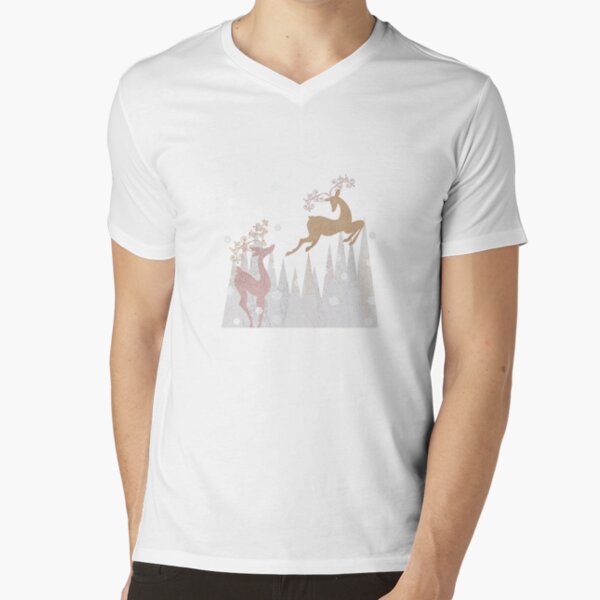 Christmas Deer V-Neck T-Shirt