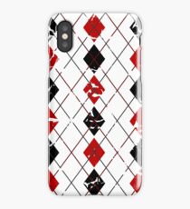 Argyle Red/Black iPhone Case