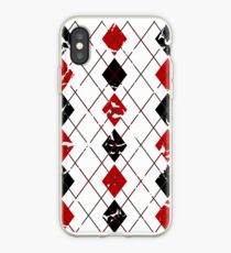 Argyle Red/Black iPhone Case
