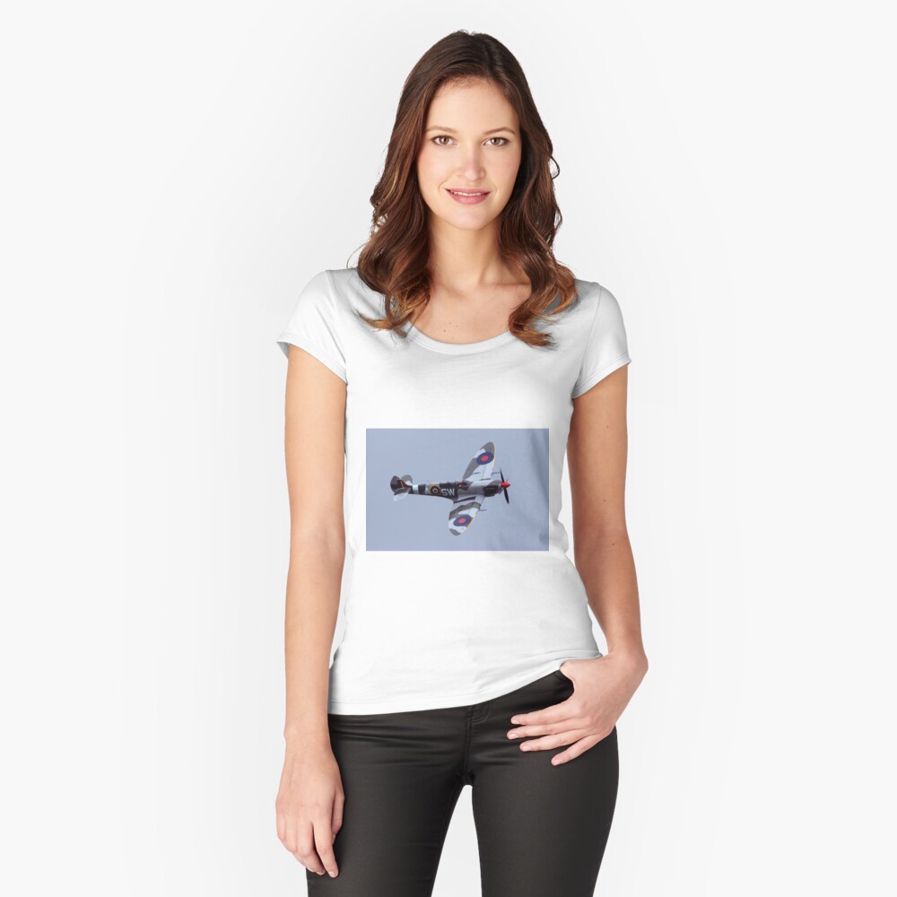 Spitfire flypast Fitted Scoop T-Shirt