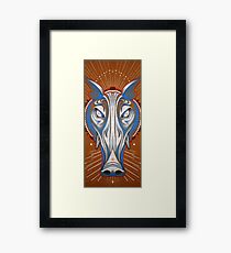blue boar totem. Framed Print