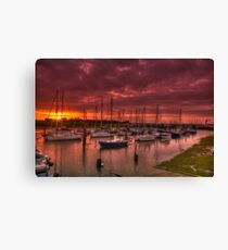 River Yar Sunset Canvas Print