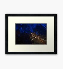Map of moving lights Framed Print