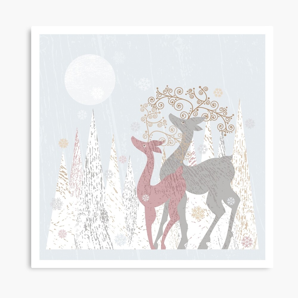 Couple of Deer Canvas Print