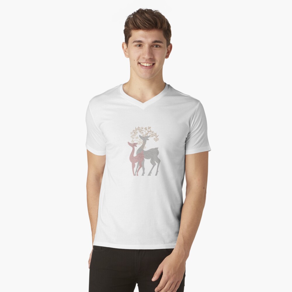Couple of Deer V-Neck T-Shirt