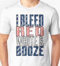 I Bleed Red White And Booze Unisex T-Shirt
