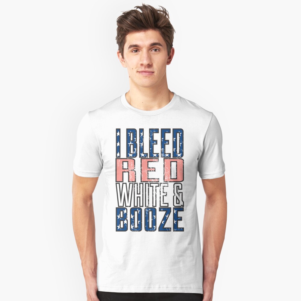 bleed red white and blue shirt