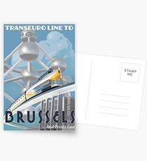 See Brussels and Europe by Rocket Train Postcards