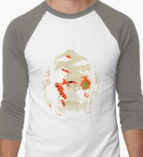 Great Wolves of Fire (Featured on Teefury) Men's Baseball ¾ T-Shirt