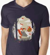 Great Wolves of Fire (Featured on Teefury) Men's V-Neck T-Shirt