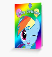 Rainbow Dash Birthday Card - Postcard My Little Pony Greeting Card