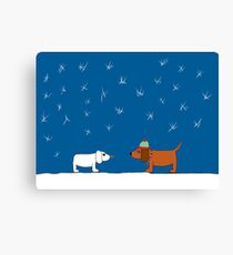 Christmas Snow Scene Canvas Print