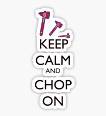 Choptober black Sticker