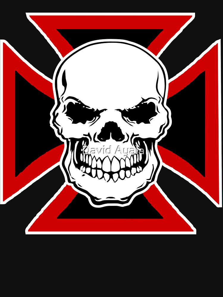 "Iron Cross Skull" Pullover Hoodie by DavidAyala Redbubble