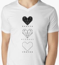 Hearts without chains Men's V-Neck T-Shirt
