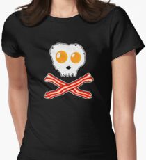 Bacon & Eggs Skull Women's Fitted T-Shirt