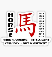 Year of The Horse Sticker