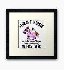 Born Year of The Horse Baby Framed Print