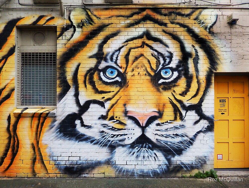 "Tiger Graffiti, Abbotsford" by Roz McQuillan Redbubble