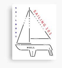 Sailing 101 - The sailboat Canvas Print